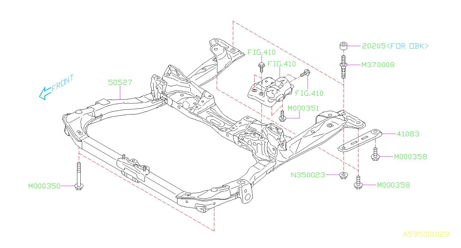 Subaru Legacy Bolt Flange 14X30. FRAME, CHASSIS, Body 901000358