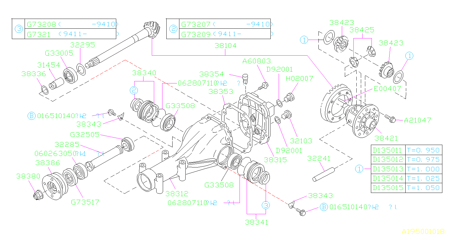 Subaru Impreza Drive Axle Shaft Seal. RH. OILSEAL 32X50X11 - 806732210 ...