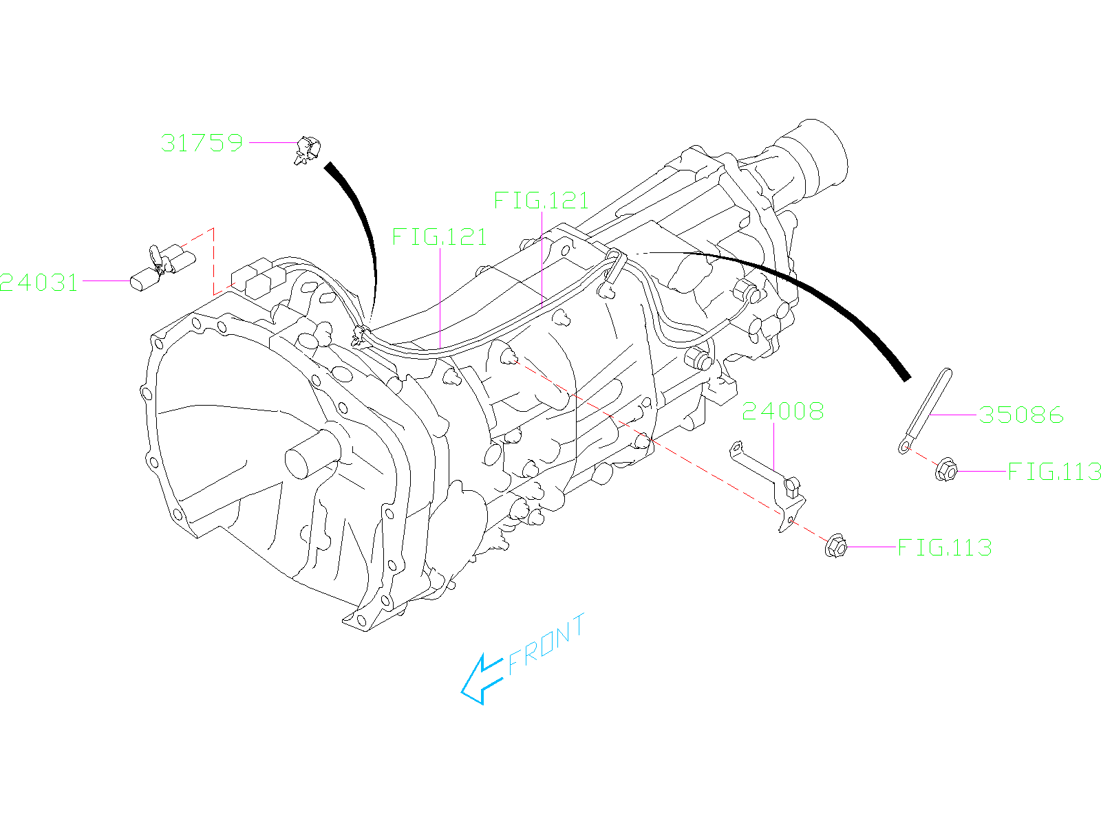 Subaru Impreza Harness Transmission. Manual - 24031AA810 | Subaru Parts